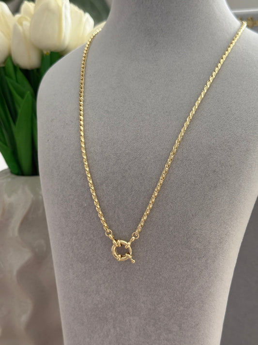 Curb Zincir Deniz Tokası Kolye | GOÉZ