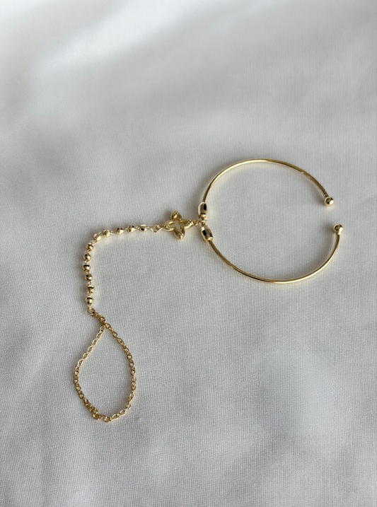 Şahmeran Minimal Kelebek Cuff Bangle Parmak Zinciri | GOÉZ